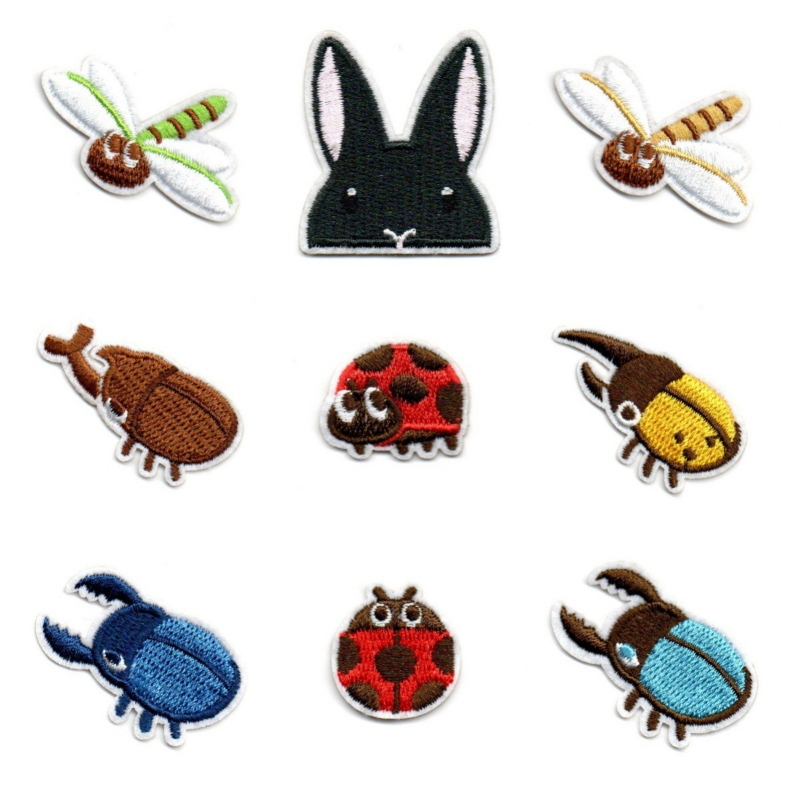Embroidery Lady Bug - 50 stks/partij Anime Borduren Patch Lieveheersbeestje