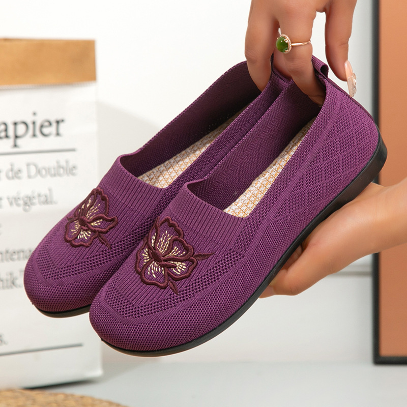 Dames gebreide instapschoenen  - Embroidery Garments recensie en prijs