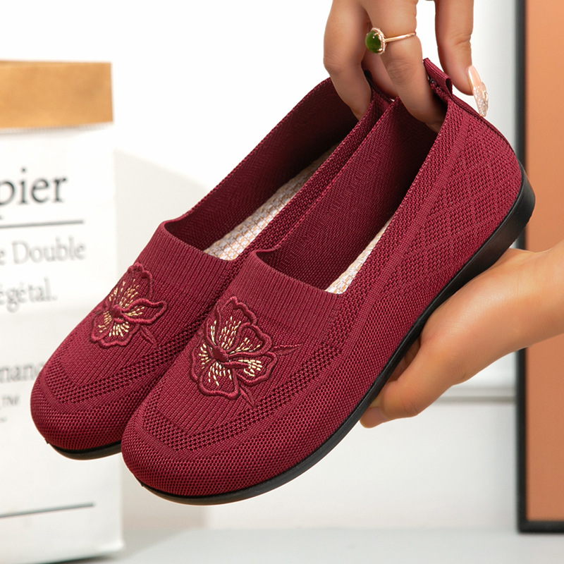 Dames gebreide instapschoenen  - Embroidery Garments recensie en prijs