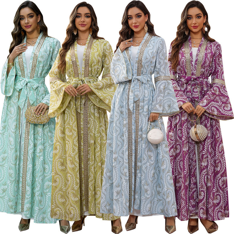 2PCS Moslim Vrouwen Jurk Dubai - Embroidery Kebaya recensie en prijs
