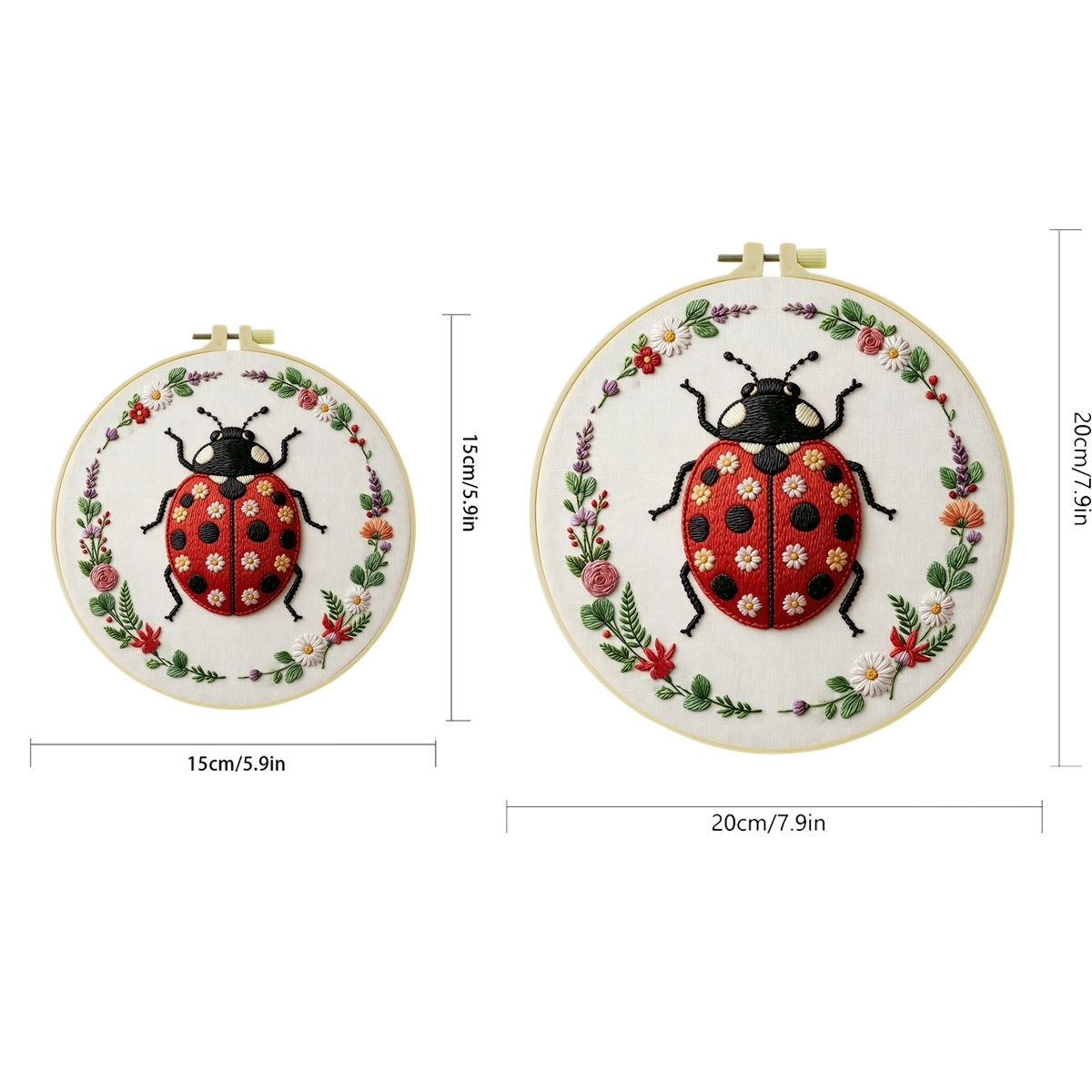 1 set doe-het-zelf borduurset  - Embroidery Lady Bug recensie en prijs
