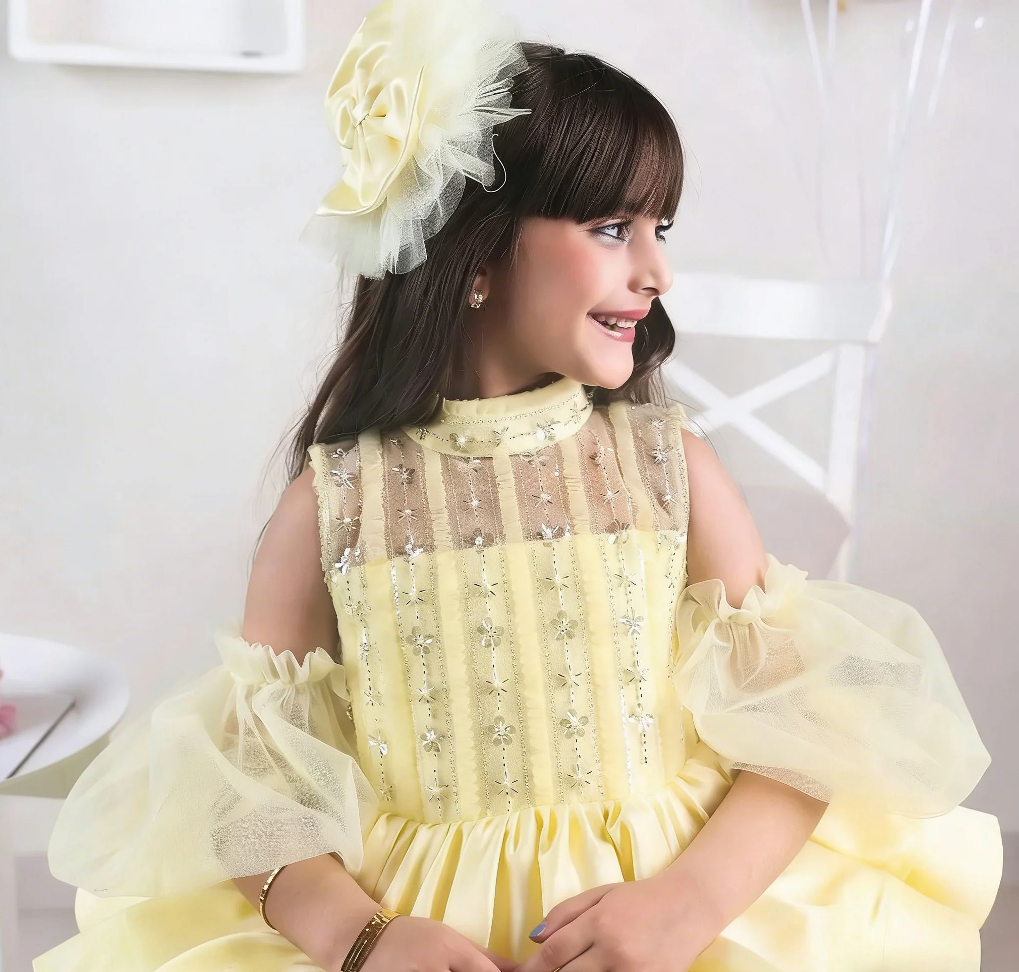 Gele bloemenmeisjesjurken voor - Embroidery Yellow Dress recensie en prijs