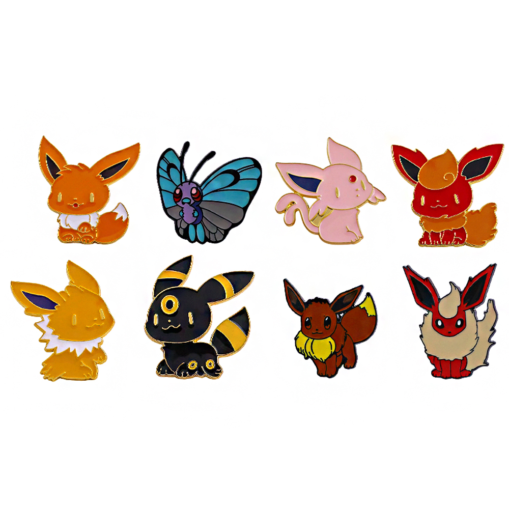 Set van 8 Eevee-emaillen speld - Embroidery Reddit recensie en prijs