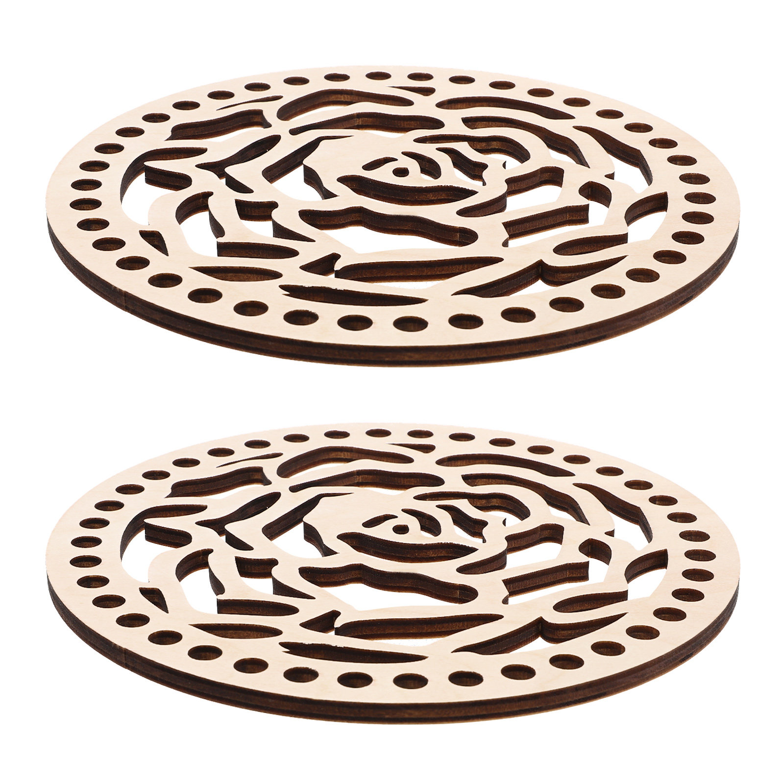 2 stuks 14 cm ronde houten vor - Embroidery Bag recensie en prijs