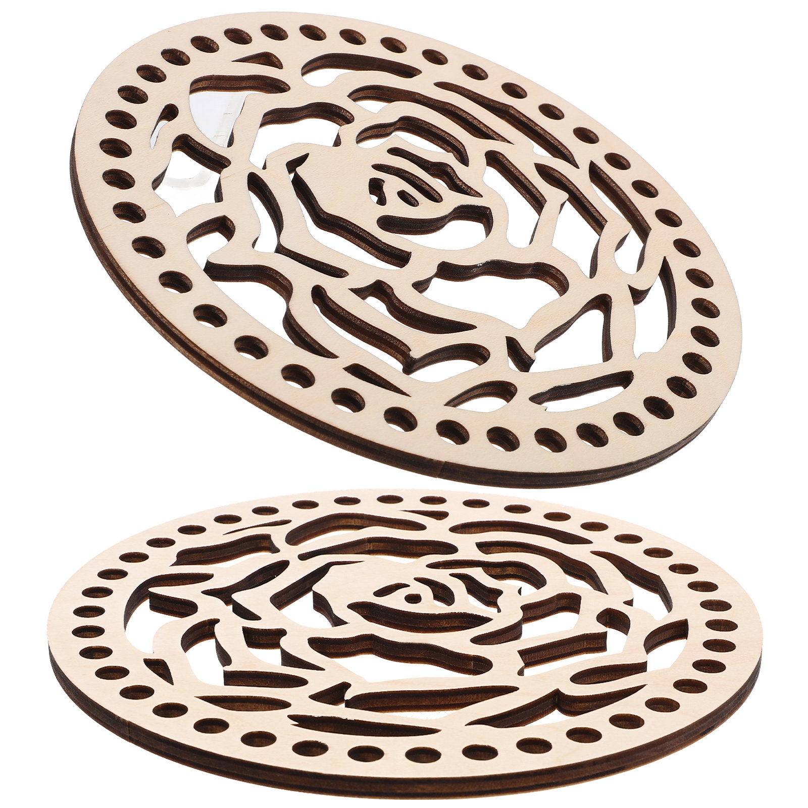 2 stuks 14 cm ronde houten vor - Embroidery Bag recensie en prijs