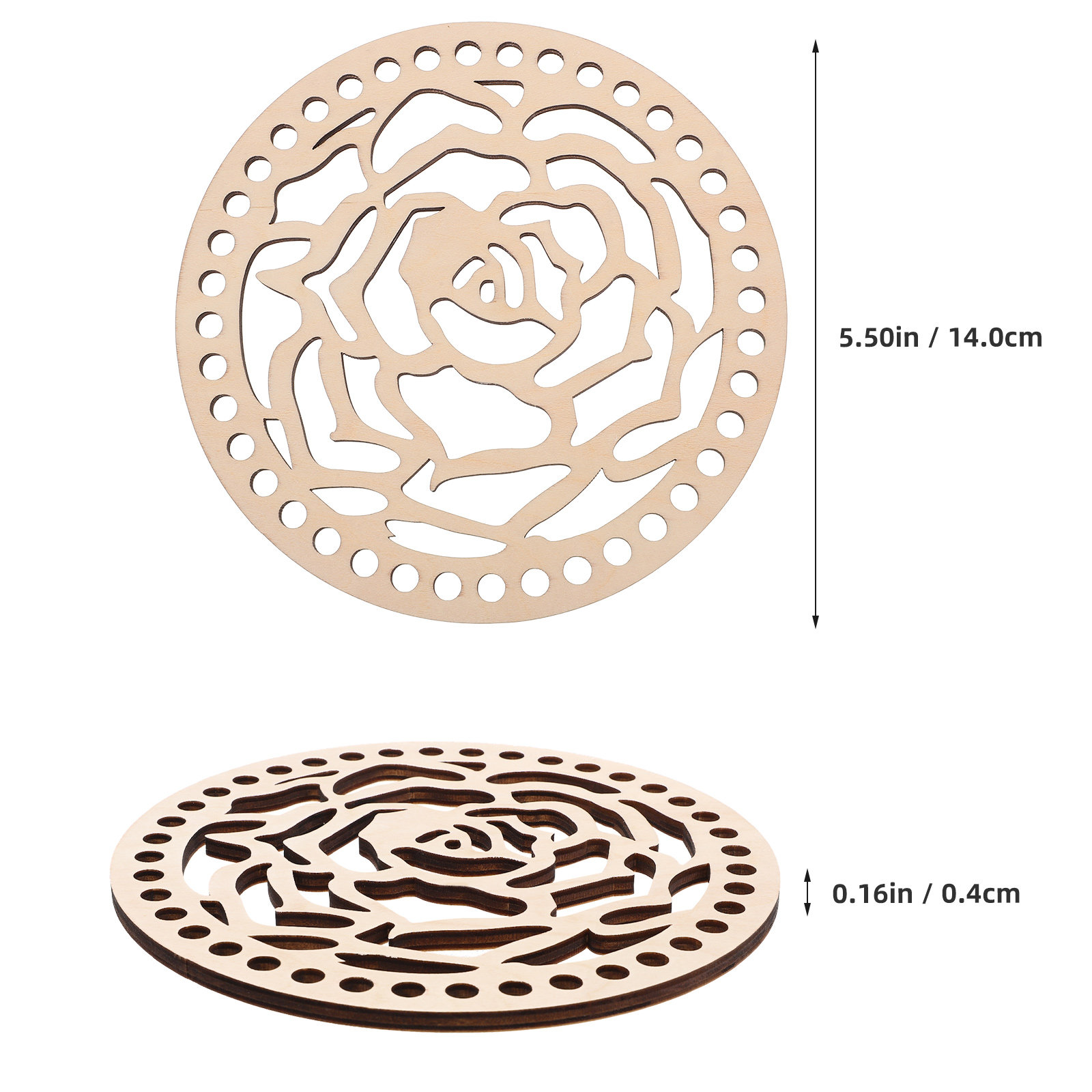 2 stuks 14 cm ronde houten vor - Embroidery Bag recensie en prijs