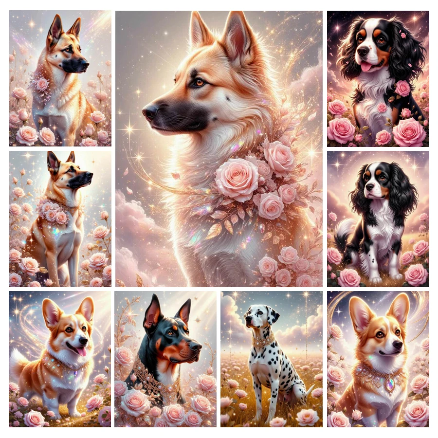 Schattige Hond en Bloem Diaman - Embroidery Rose recensie en prijs